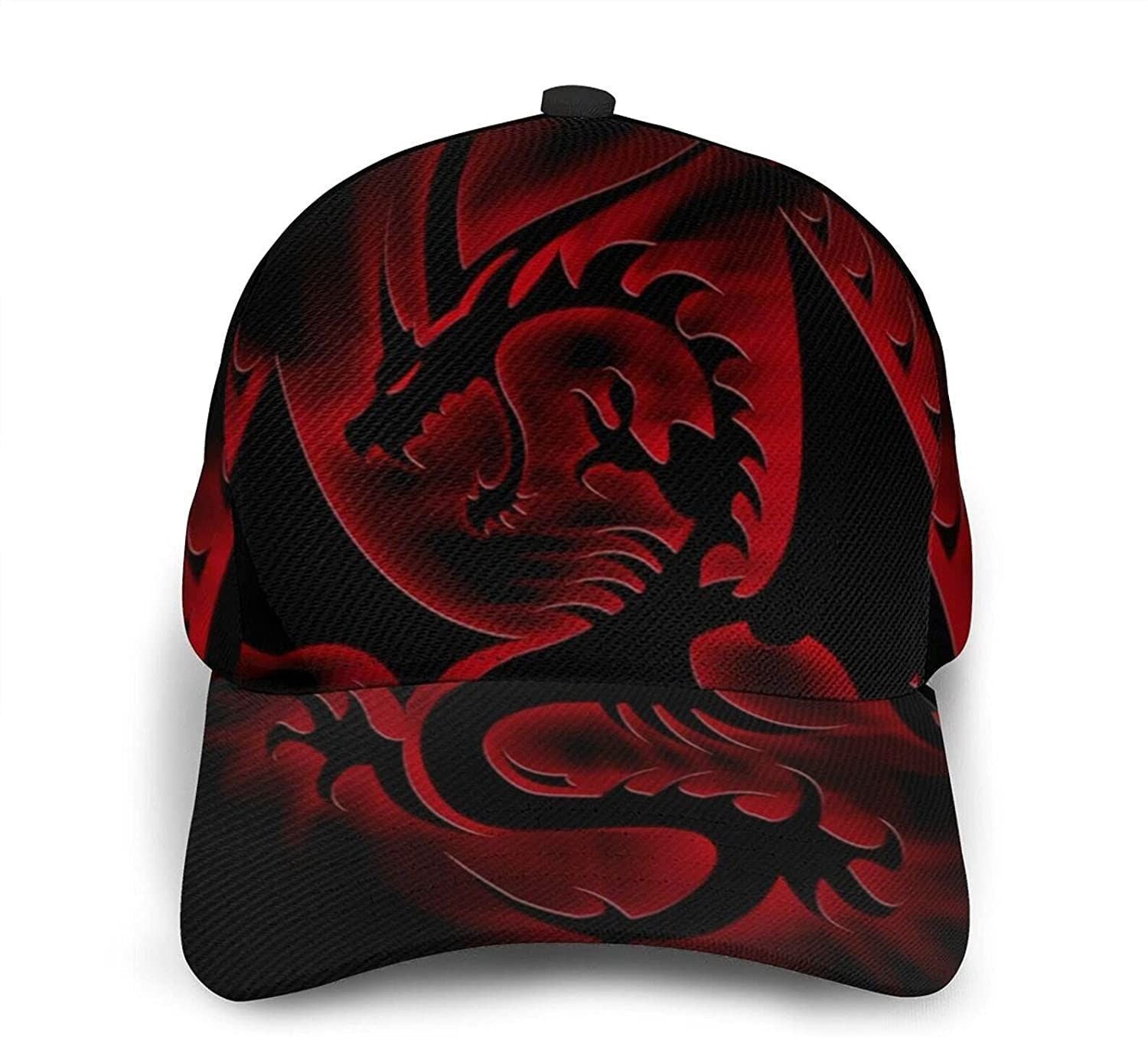 Black Dragon Emblem Curved Edge Baseball Cap 3D Hip-Hop Hat Outdoor Trucker Hat Classic Cap