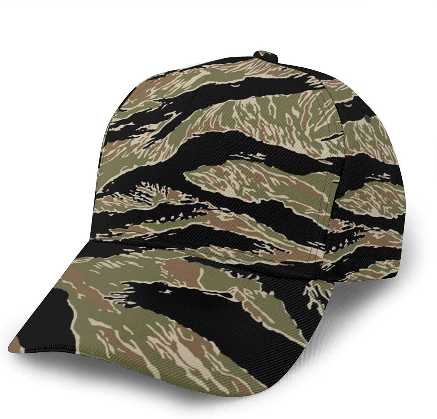 Tiger Stripe Camo Baseball 3D Cap Adjustable Hat Dad Cap Athletic Baseball Fitted Cap Hat Classic Cap