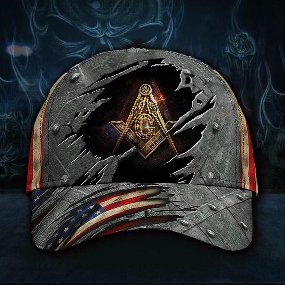 Freemason Hat 3D Print American Flag Cap Vintage Old Retro Unique Gift Ideas For Him Hat Classic Cap
