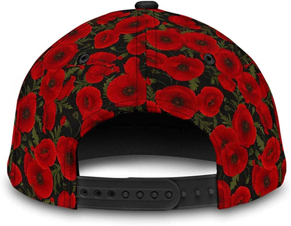 Lest We Forget Anzac Day Flower Beautiful 3D Printed Unisex Hat Classic Cap, Snapback Cap, Baseball Cap