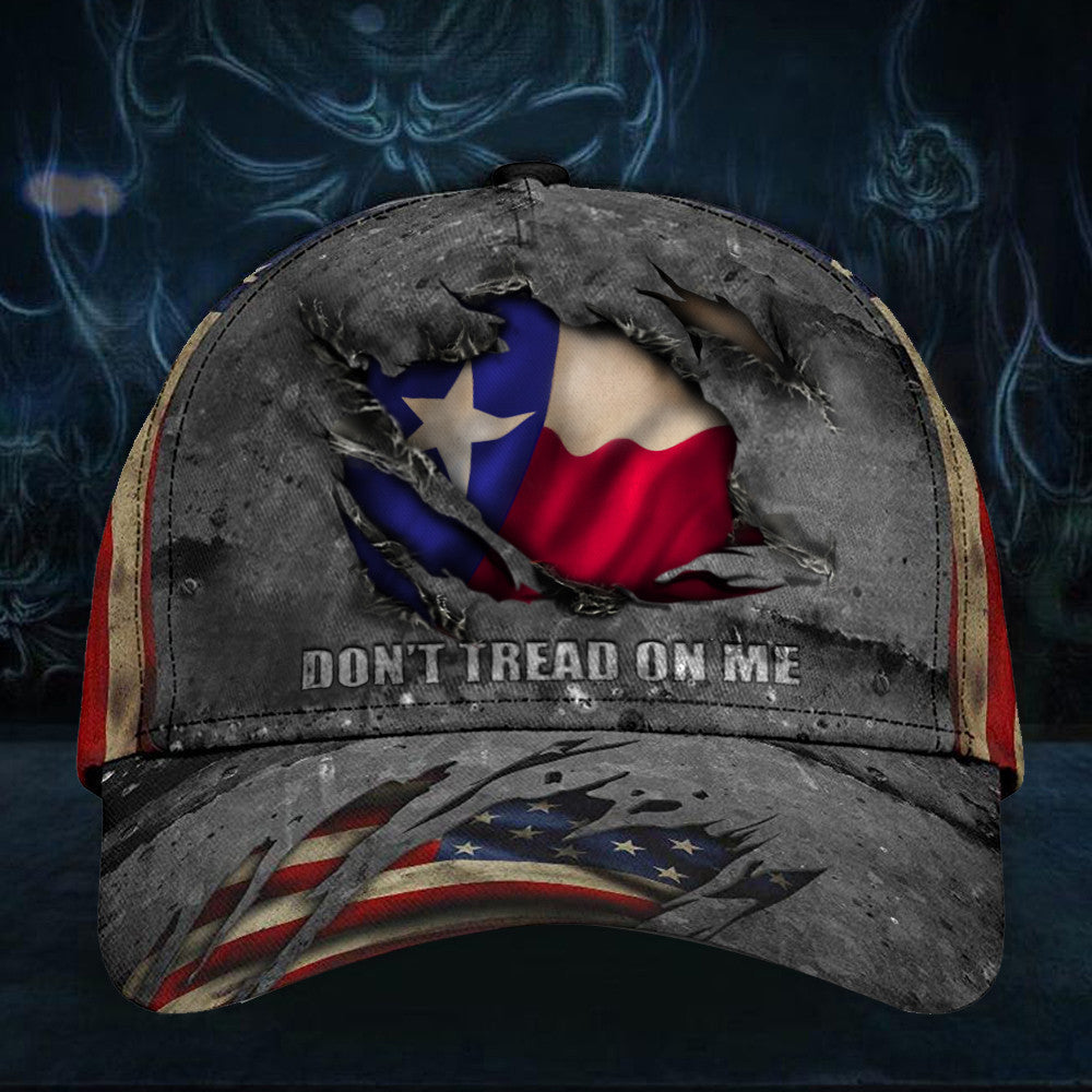 Texas Flag Don'T Tread On Me Cap Texas Pride Patriotic Hats For Men