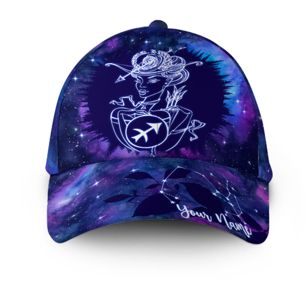 Personalized Custom Name Sagittarius Girl Is Mysterious Hat Classic Cap