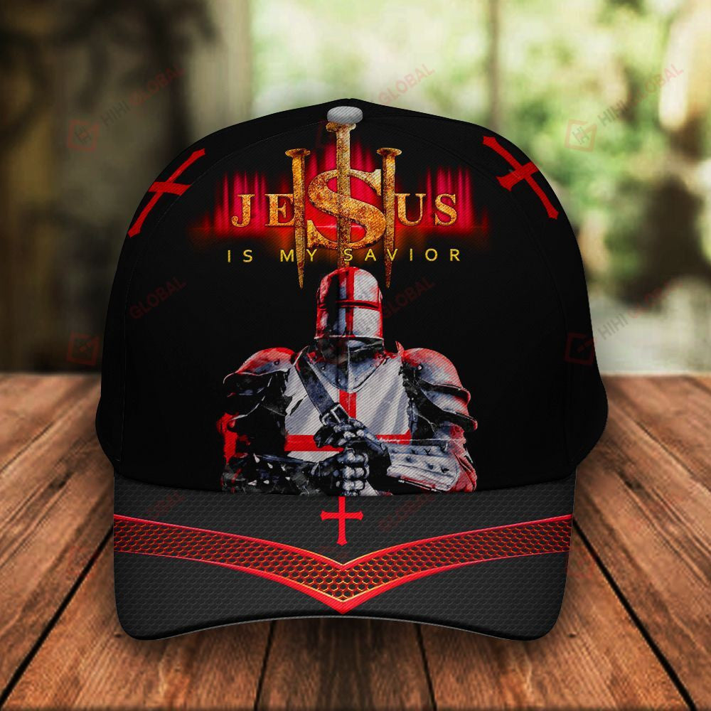 Jesus Is My Savior Christ God Knight Classic 3D Cap All Over Printed