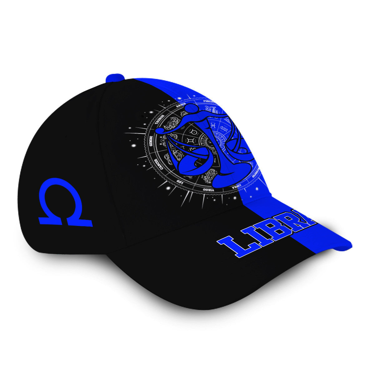 Personalized Custom Name Libra Blue Zodiac Hat Classic Cap