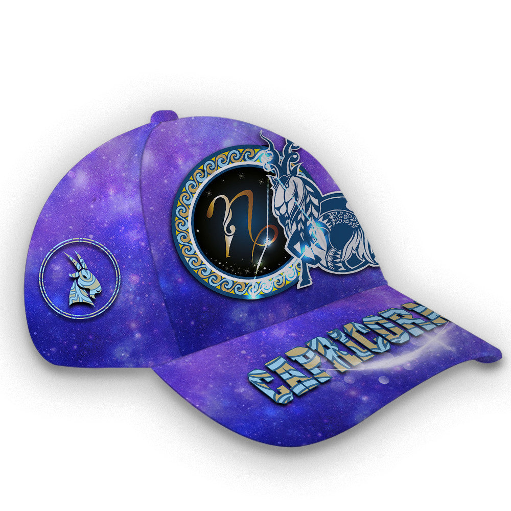 Personalized Custom Name Capricorn Galaxy Hat Classic Cap