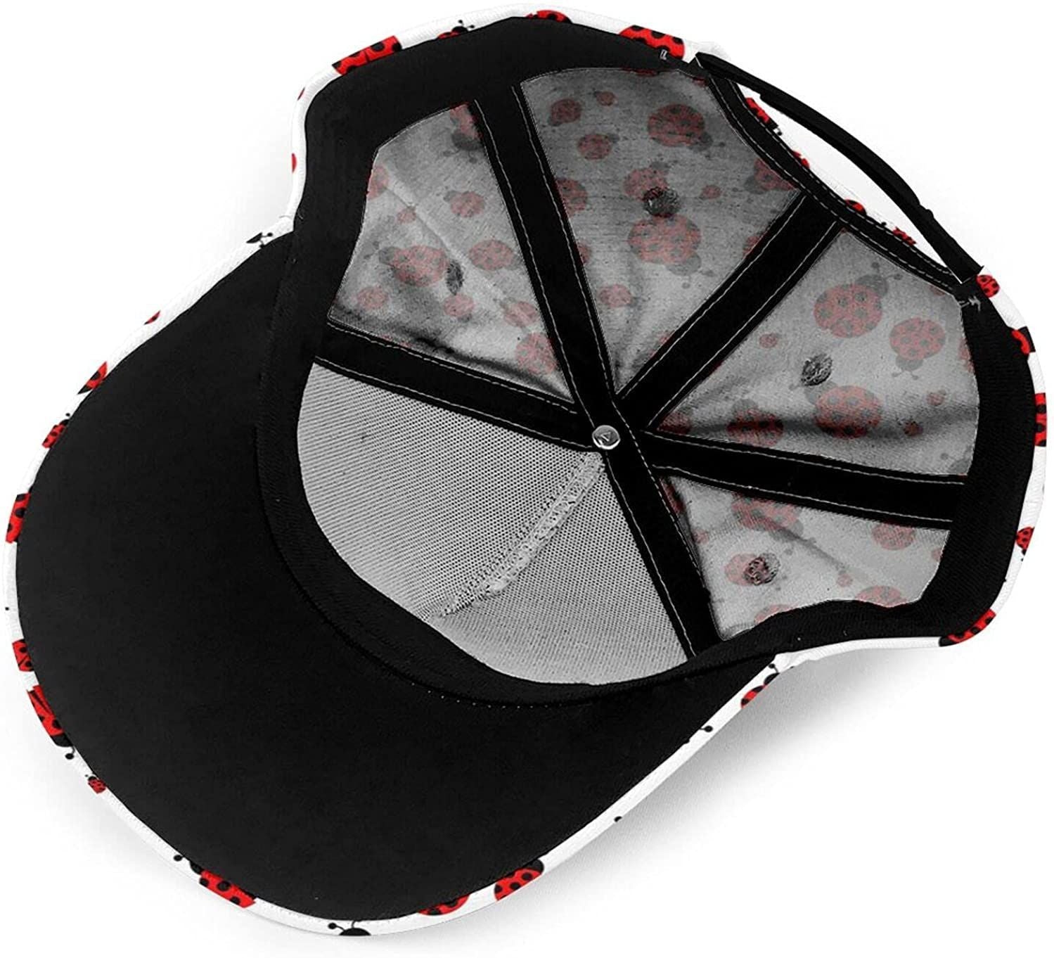 Ladybug Print Baseball Classic 3D Cap Adjustable Twill Sports Dad Hats For Unisex