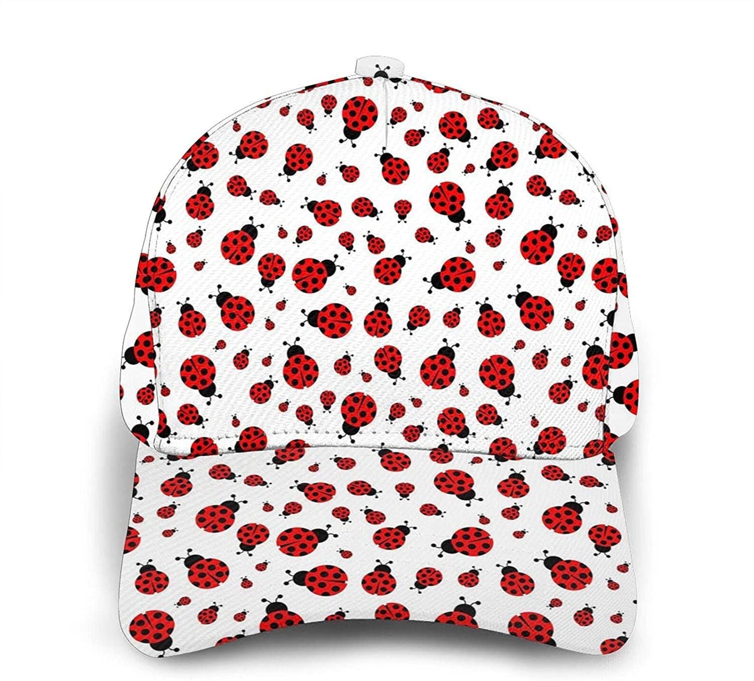 Ladybug Print Baseball Classic 3D Cap Adjustable Twill Sports Dad Hats For Unisex