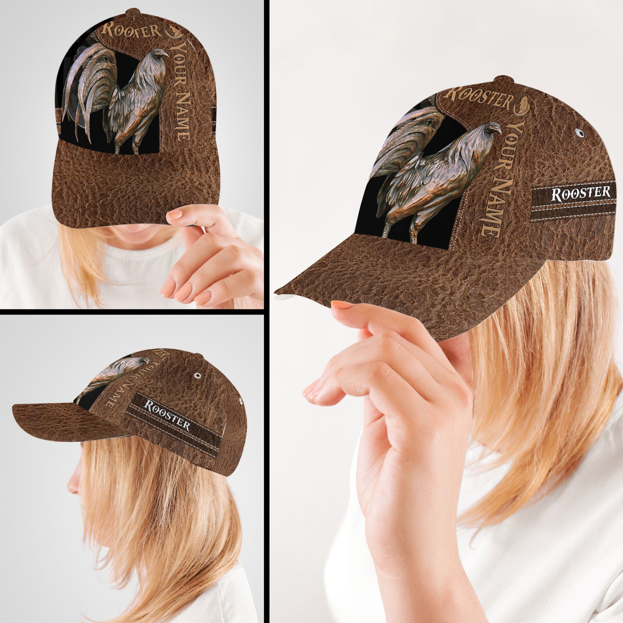 Personalized Custom Name Rooster Cap