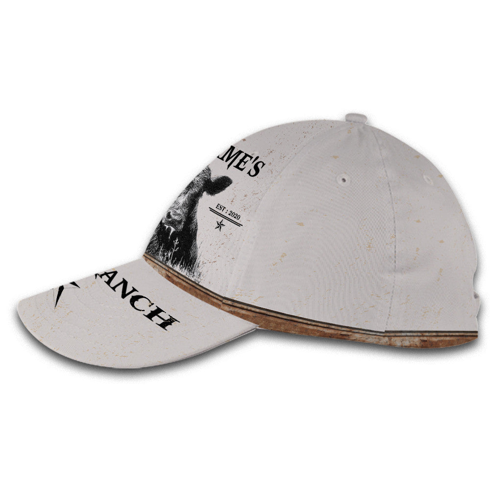 Personalized Custom Name Cattle Ranch Hat Classic Cap