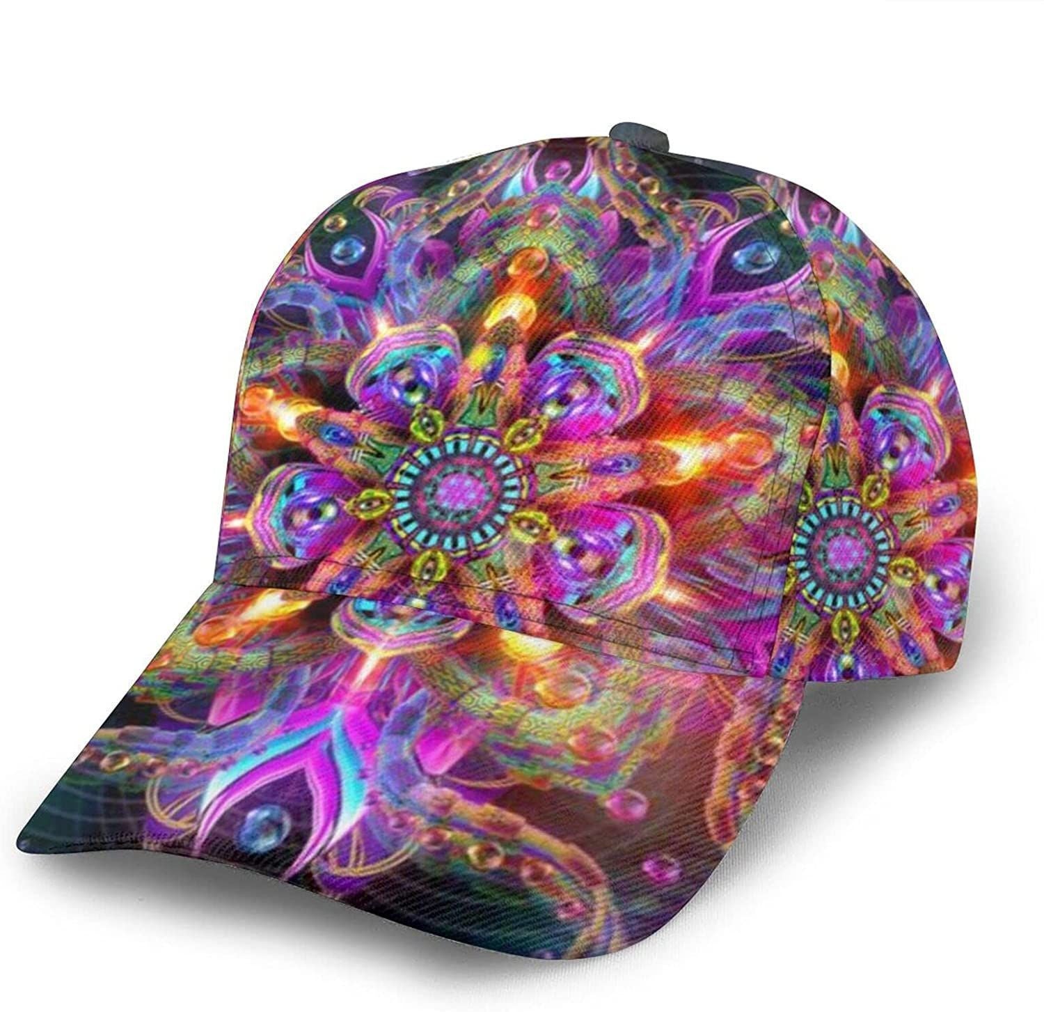Cool Kaleidoscope Psychedelic Trippy Colorful Adjustable Cap Trucker Hat
