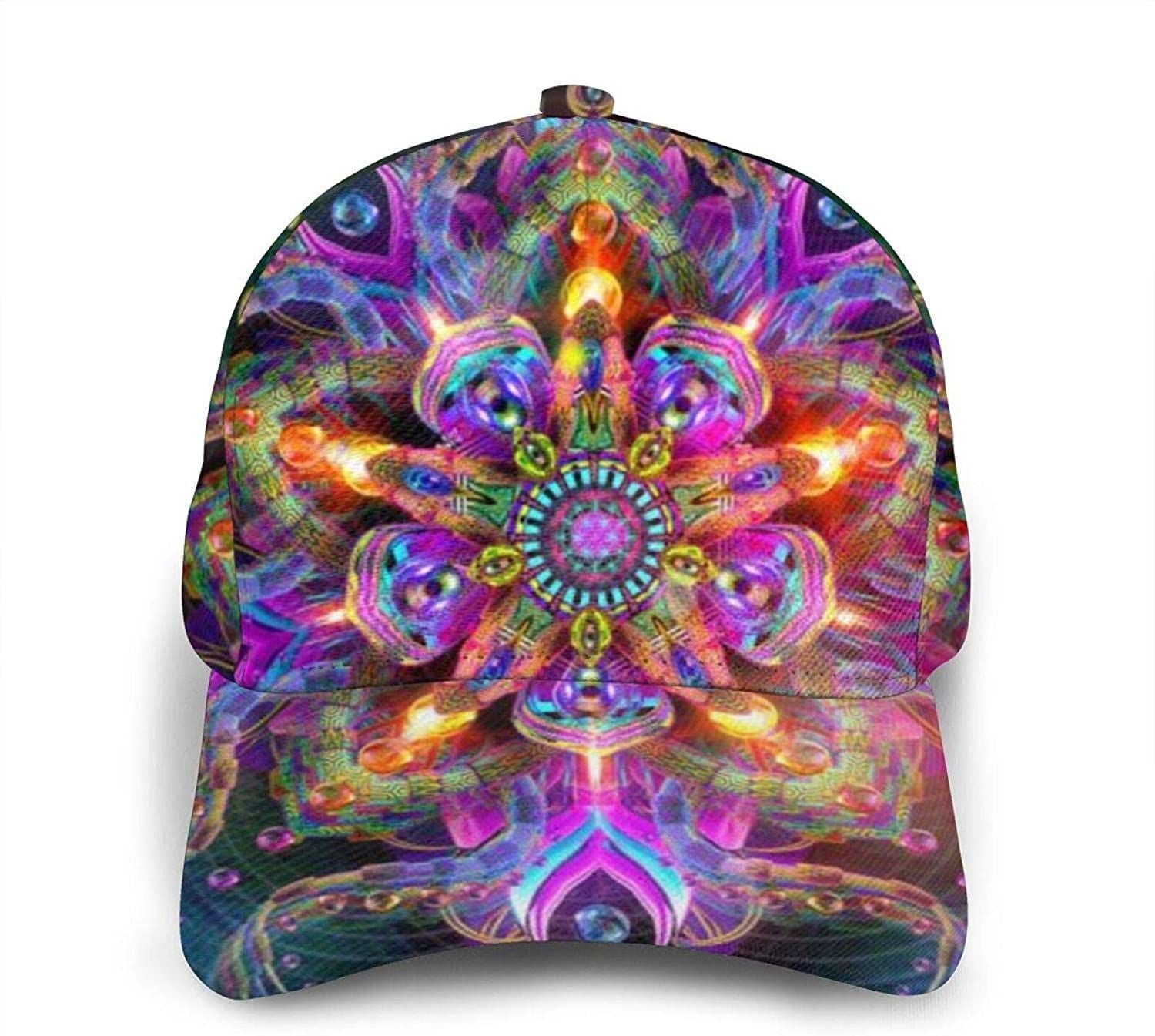 Cool Kaleidoscope Psychedelic Trippy Colorful Adjustable Cap Trucker Hat