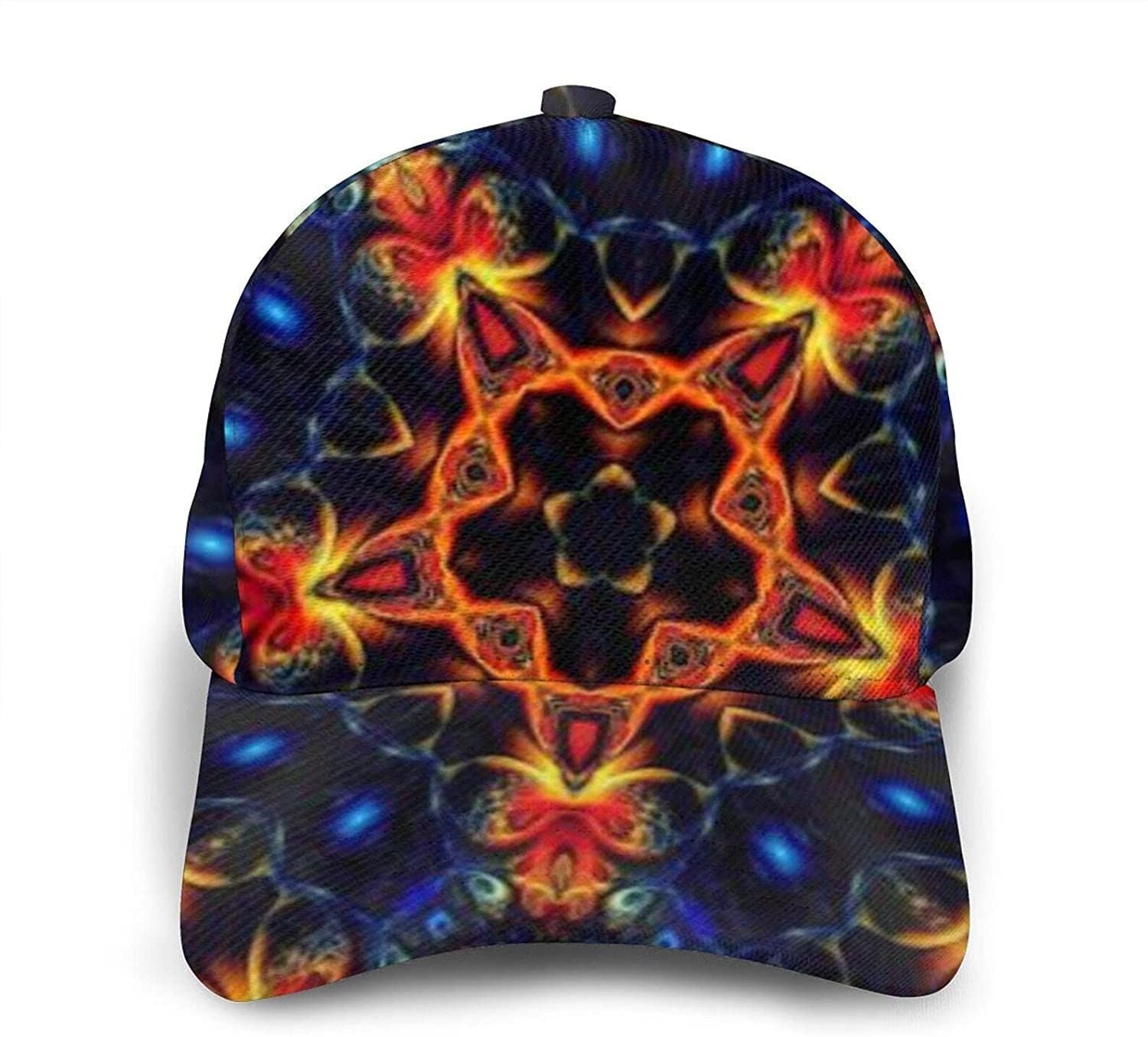 Psychedelic Abstract Trippy Kaleidoscope Adjustable Hat Classic Cap