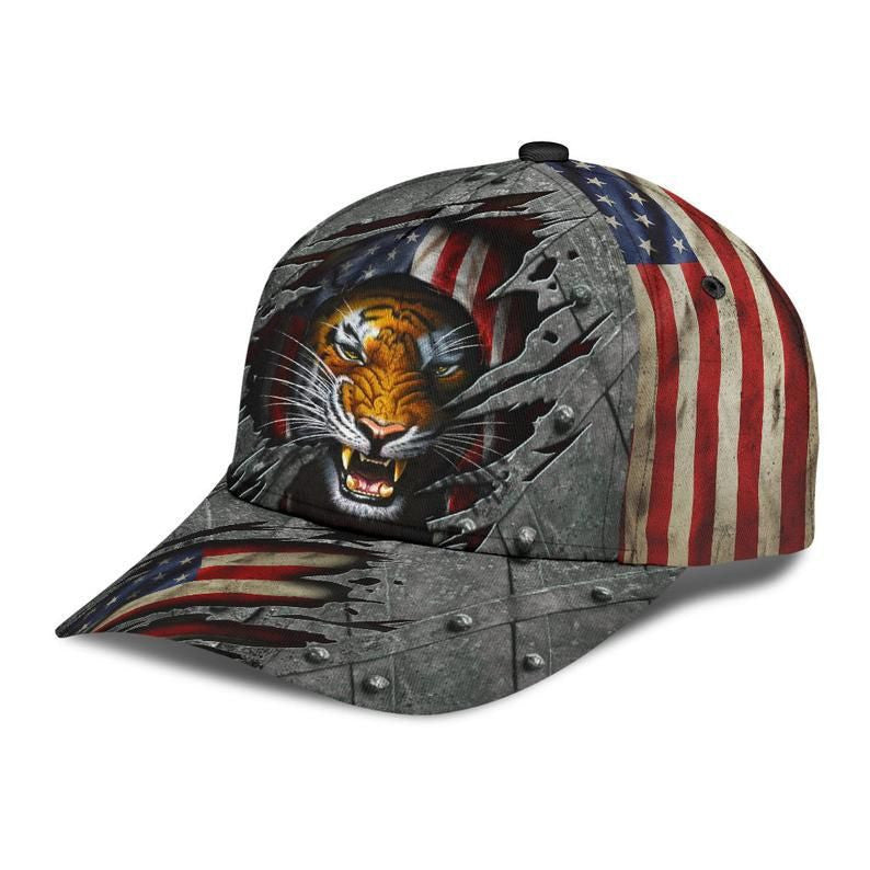 Tiger American Flag Classic Cap