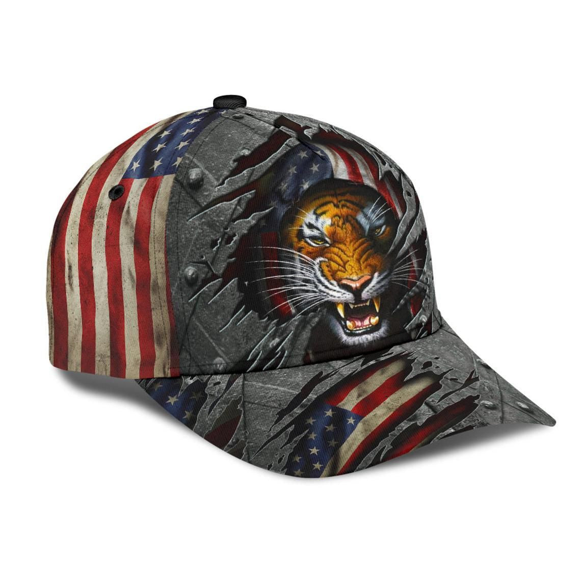 Tiger American Flag Classic Cap