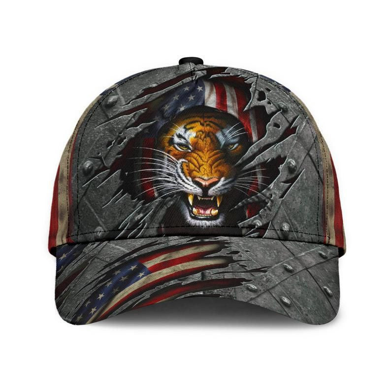 Tiger American Flag Classic Cap