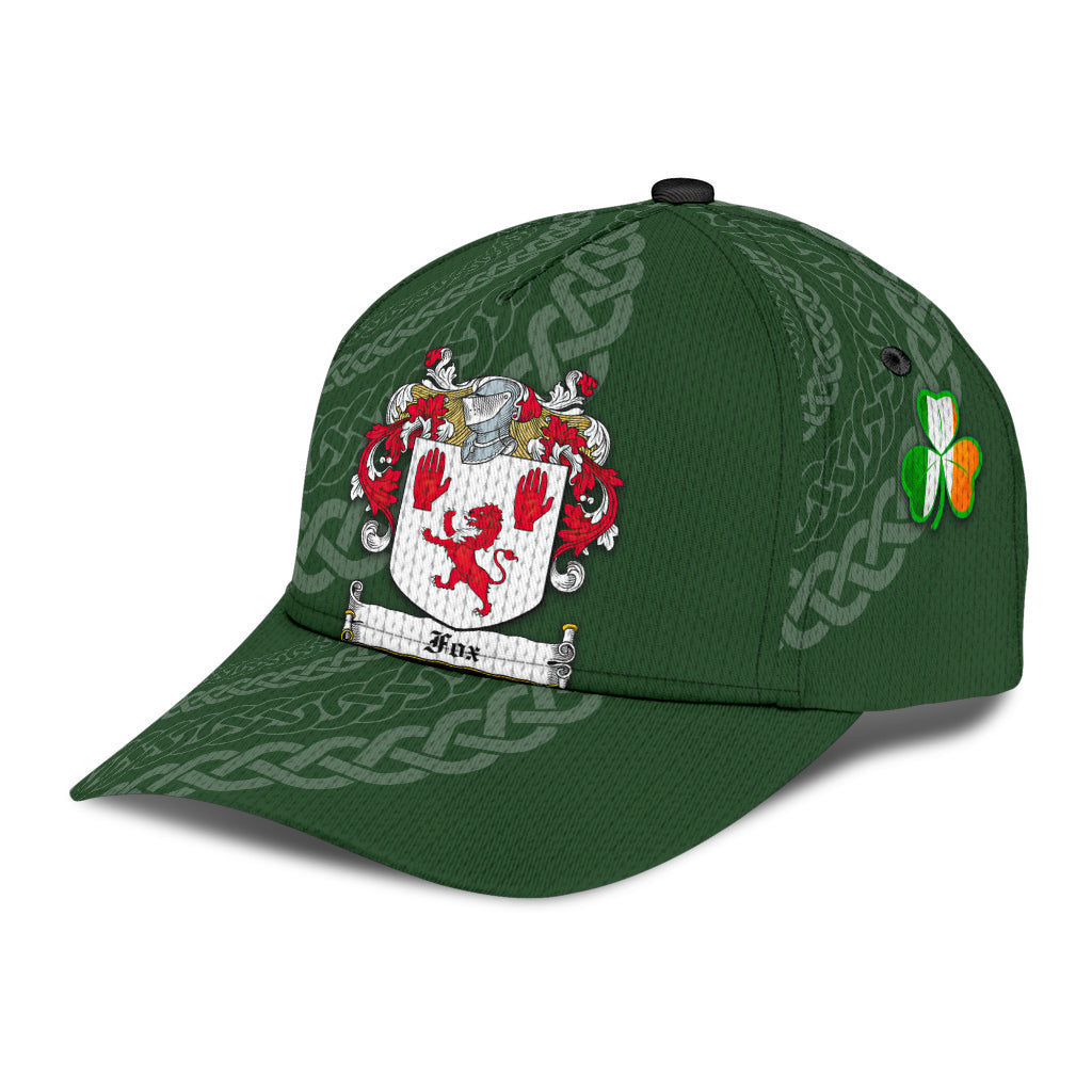 Fox Coat Of Arms - Irish Family Crest St Patrick'S Day Hat Classic Cap