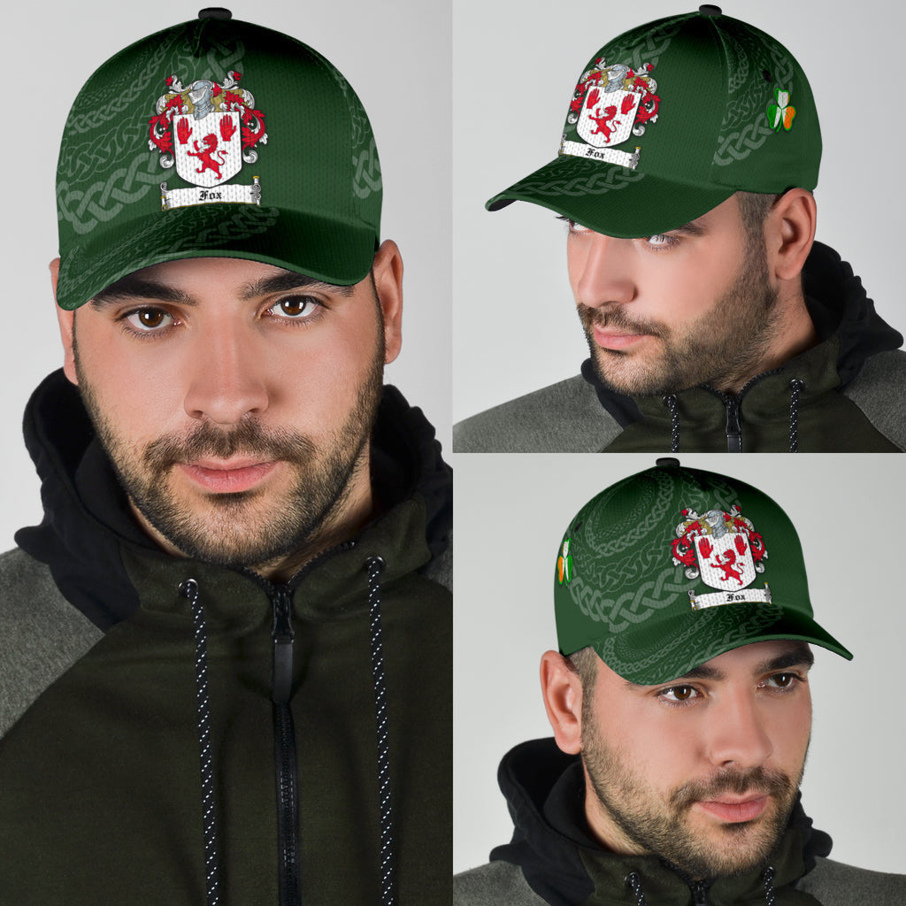 Fox Coat Of Arms - Irish Family Crest St Patrick'S Day Hat Classic Cap