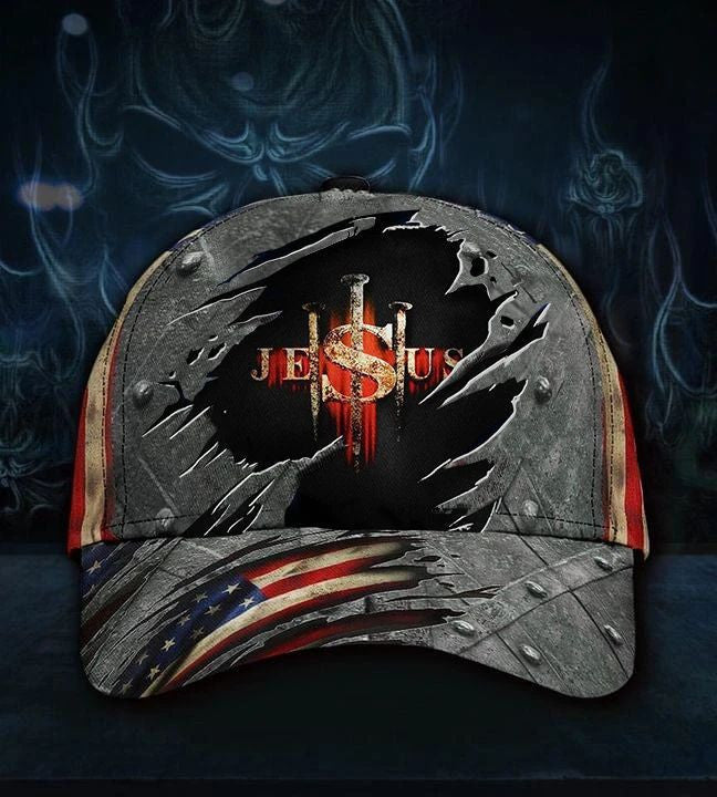 Jesus American Flag Vintage Cap Men Patriotic Hat Classic Cap