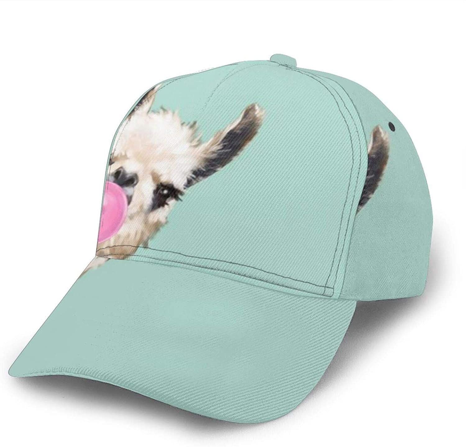Llama Blowing Bubble Gum Fashion 3D Caps Trucker Hats Hip Hop Hat Black Hat Classic Cap