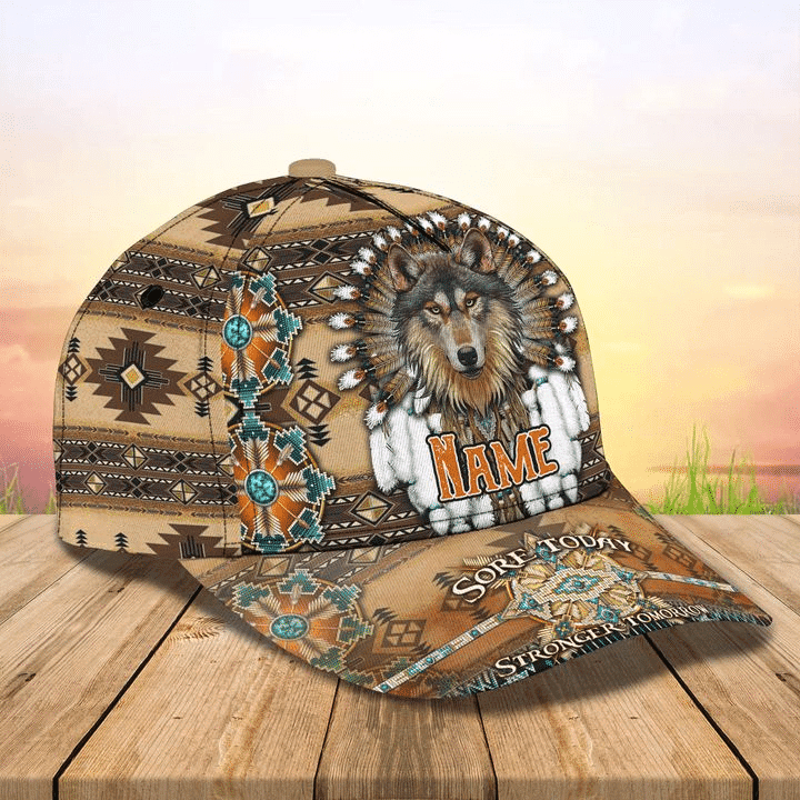 Personalized Custom Name Wolf Hat Classic Cap