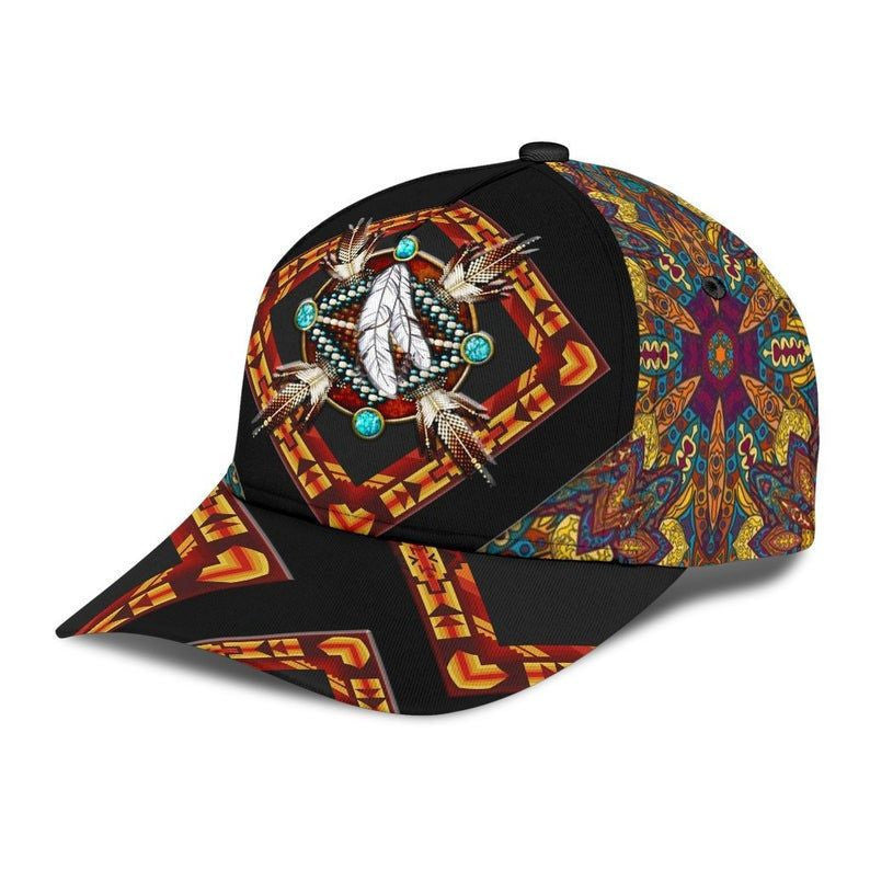 American Native Chief Feathers Hat Classic Cap