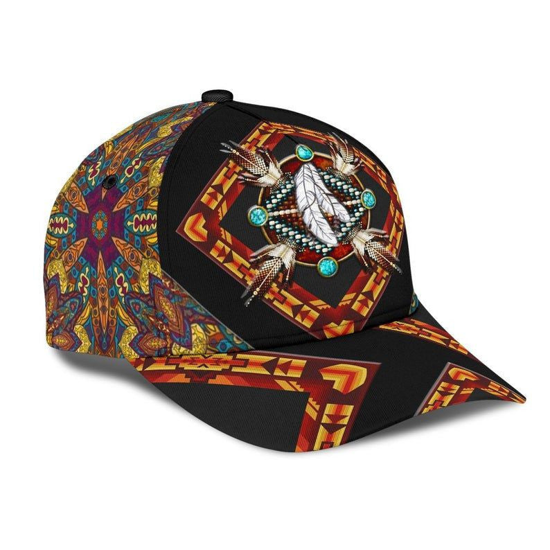 American Native Chief Feathers Hat Classic Cap