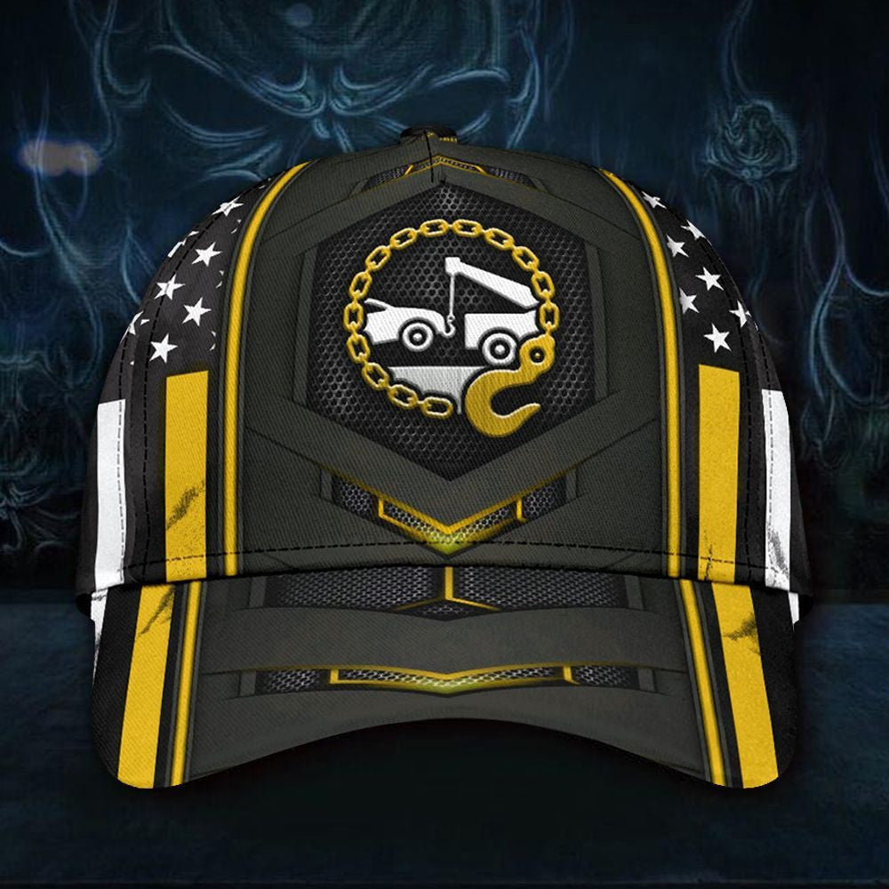 Tow Truck Yellow Line American Honor Driver Operator Hat Classic Cap