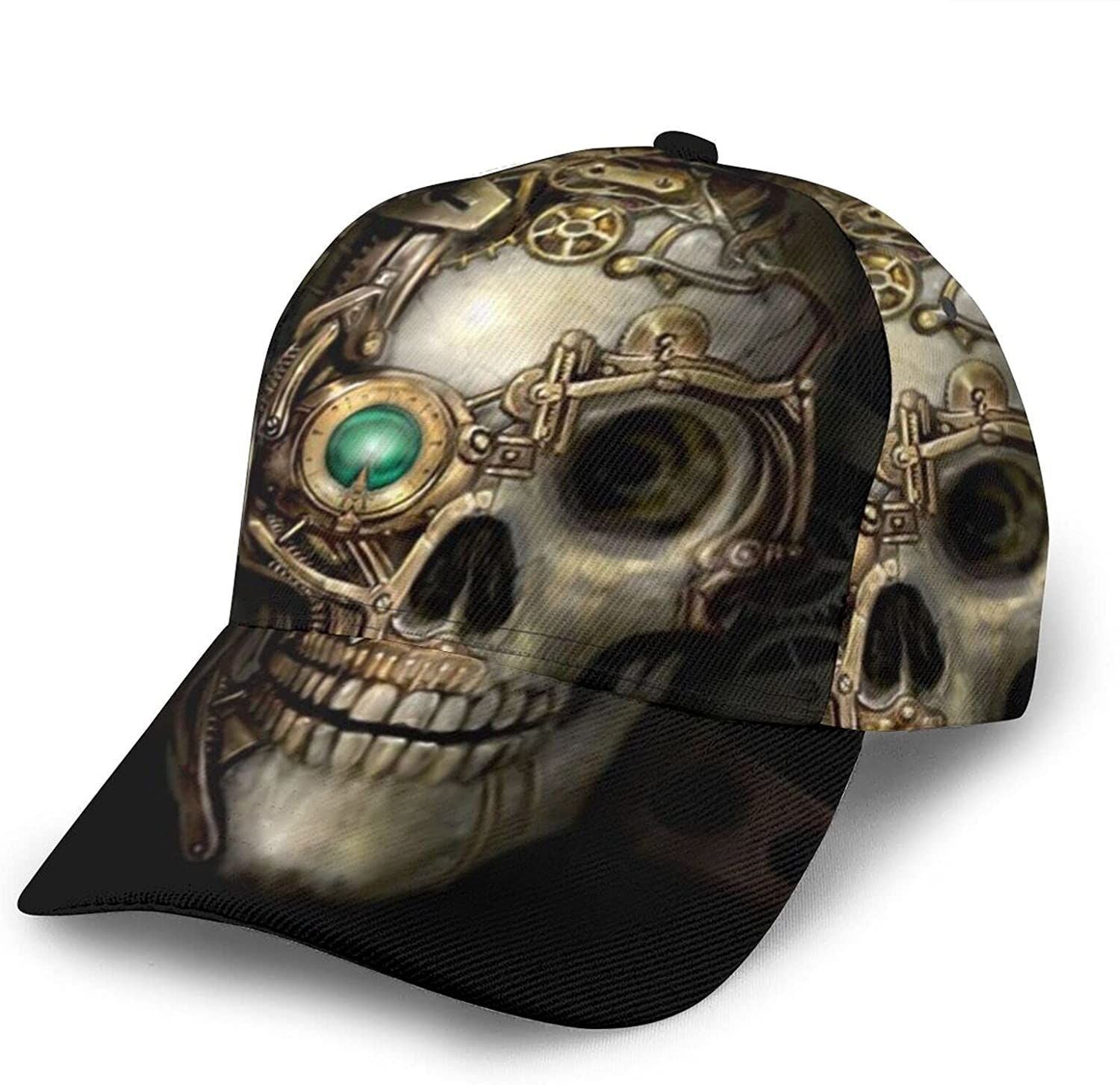 Printing Baseball Cap Skull Gold Green Fashion Hat Classic Cap
