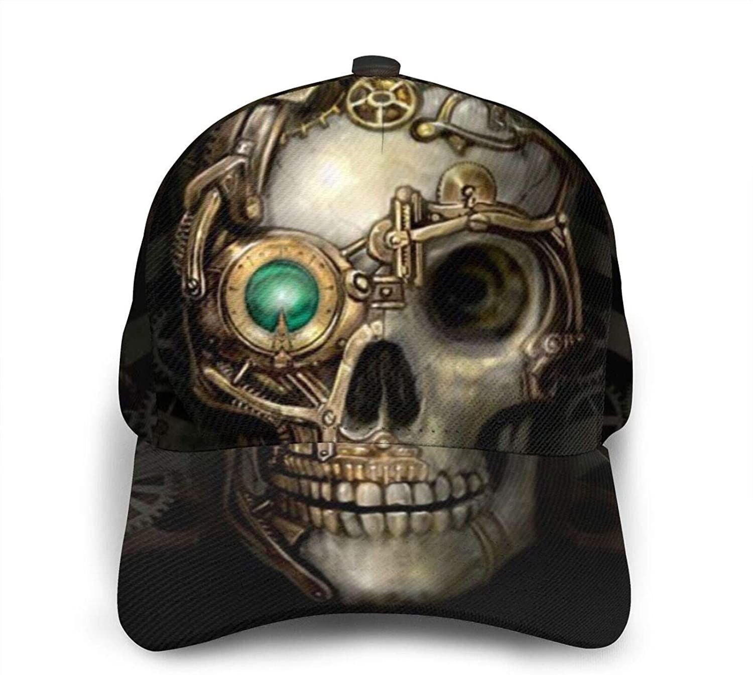Printing Baseball Cap Skull Gold Green Fashion Hat Classic Cap