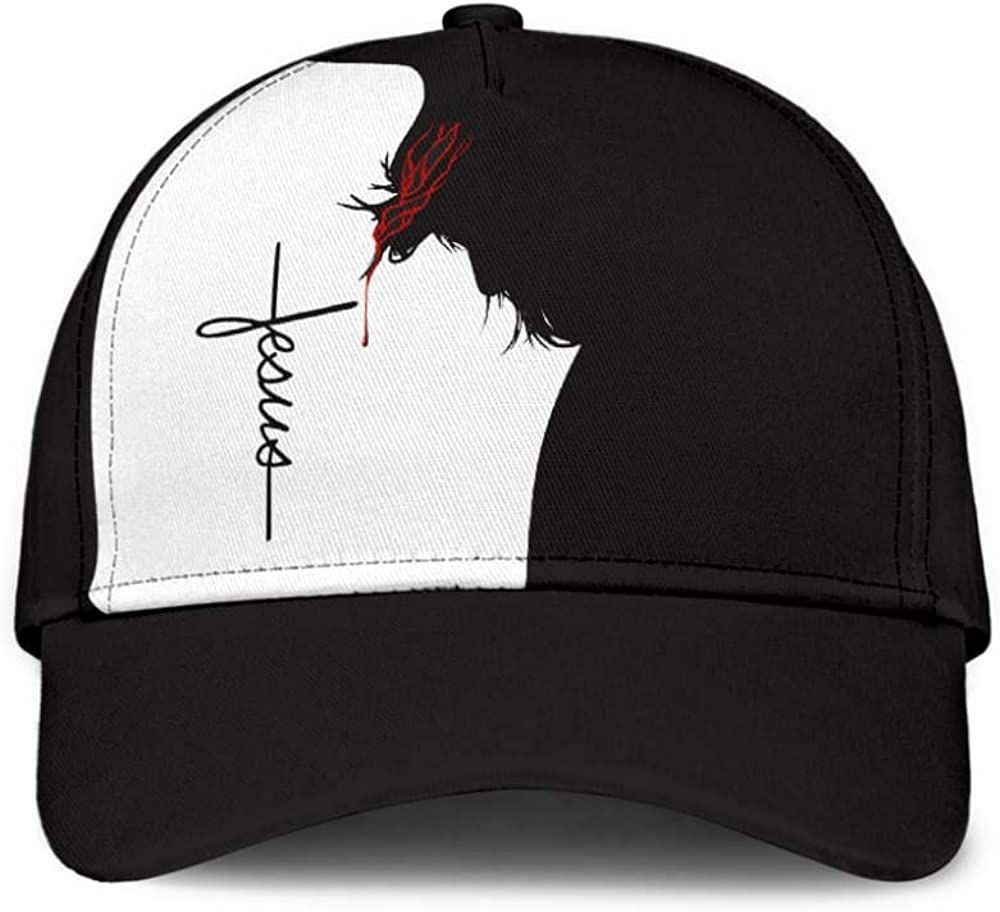 God Jesus Black And White Blood Style Hat Classic Cap