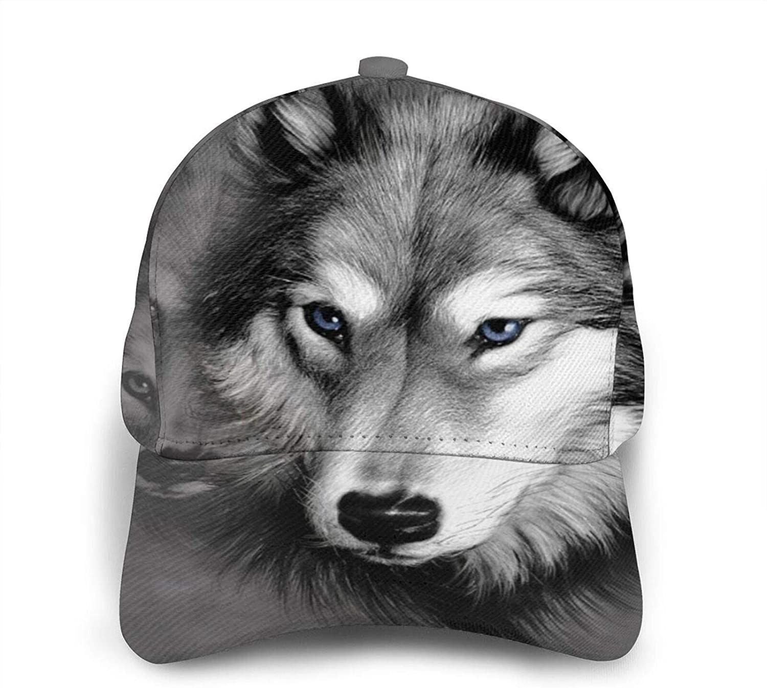 Mountain Wolf Casual Baseball 3D Cap Adjustable Twill Sports Hat Classic Cap