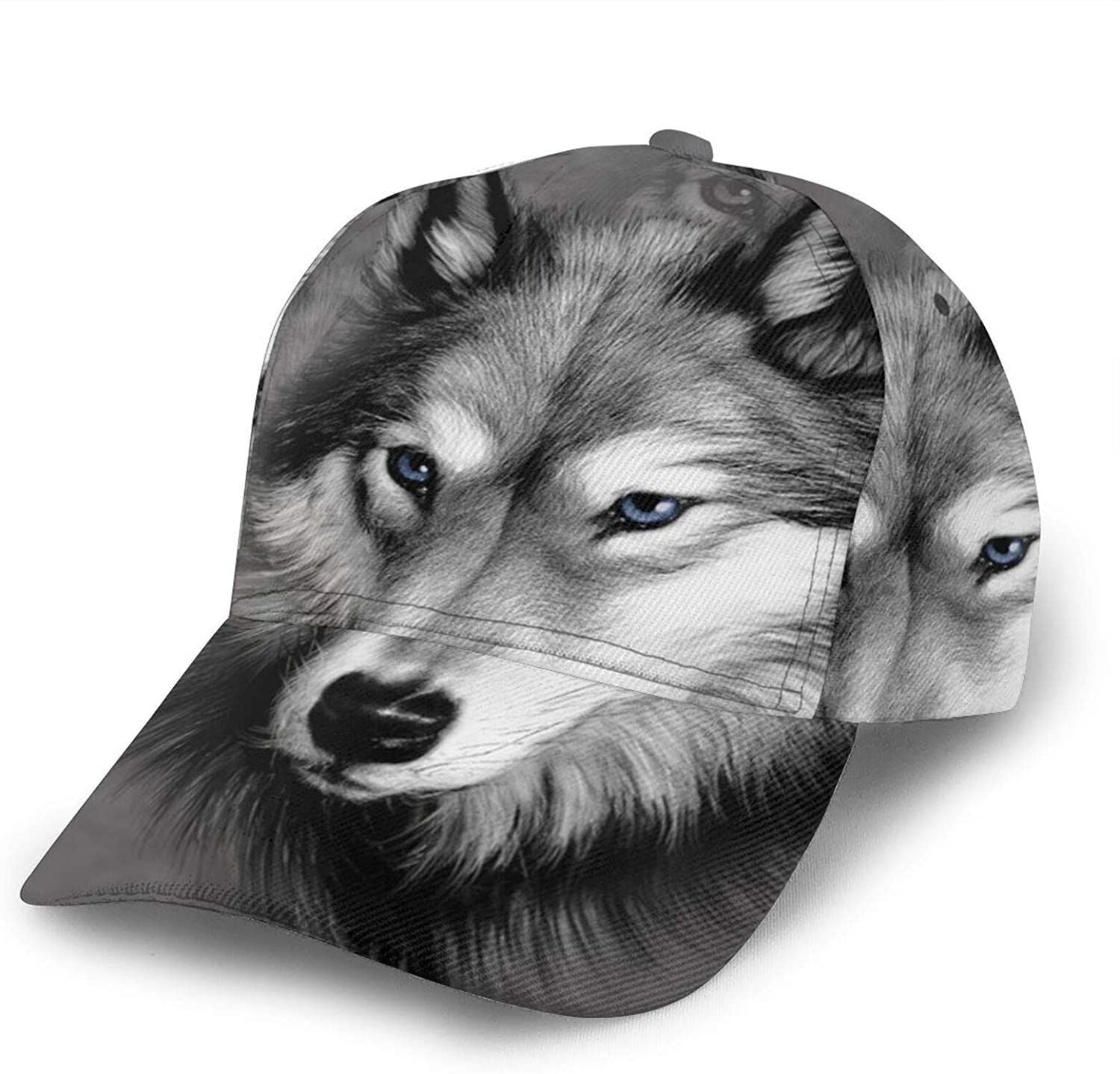 Mountain Wolf Casual Baseball 3D Cap Adjustable Twill Sports Hat Classic Cap