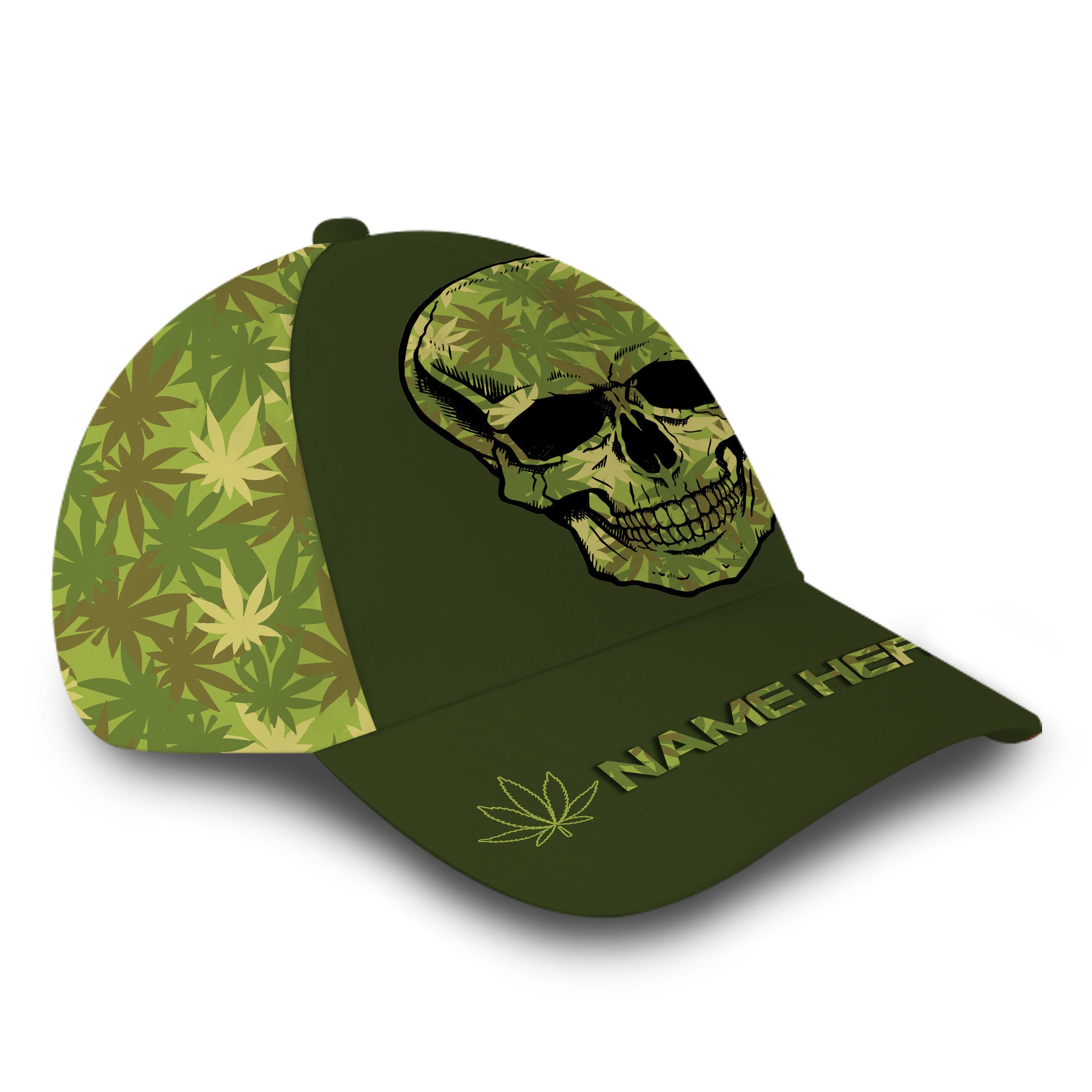 Personalized Custom Name We Blunt Weed Skull Hat Classic Cap
