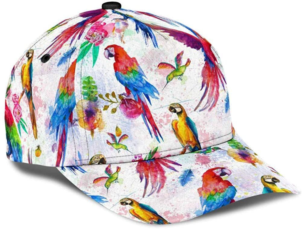 Parr Flower Colorful White 3D Printed Unisex Hat Classic Cap, Snapback Cap, Baseball Cap