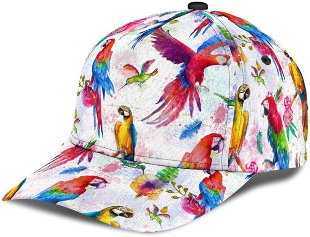 Parr Flower Colorful White 3D Printed Unisex Hat Classic Cap, Snapback Cap, Baseball Cap