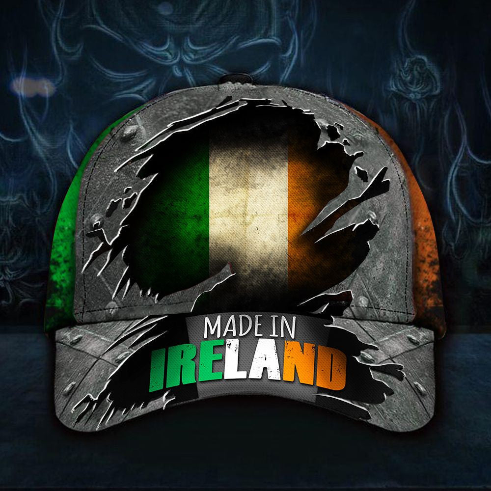 Made In Ireland Hat Vintage Old Retro Irish Flag Hat Classic Cap
