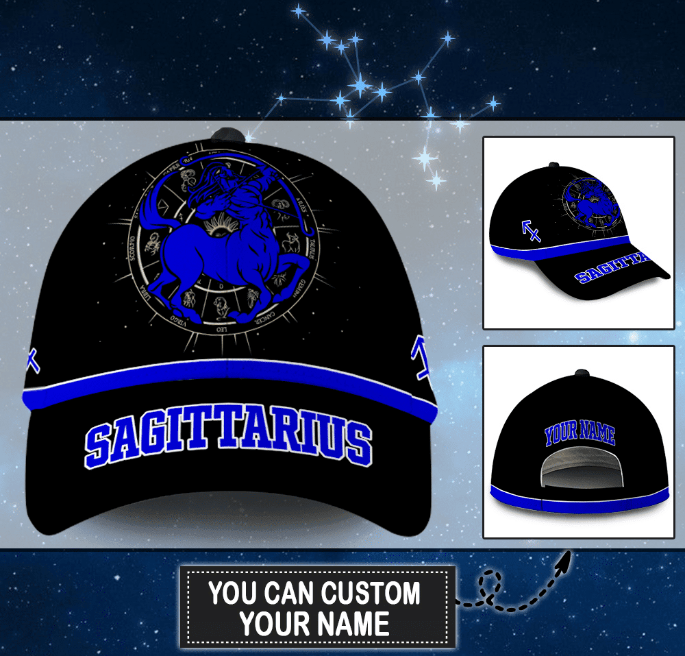 Personalized Custom Name Stunning Sagittarius Zodiac Hat Classic Cap