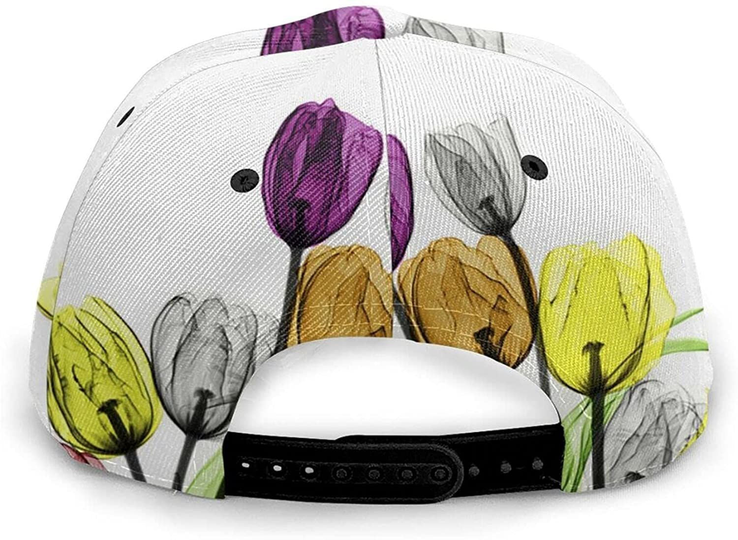 Tulip Print Casual Baseball 3D Cap Adjustable Twill Sports Dad Hats For Unisex