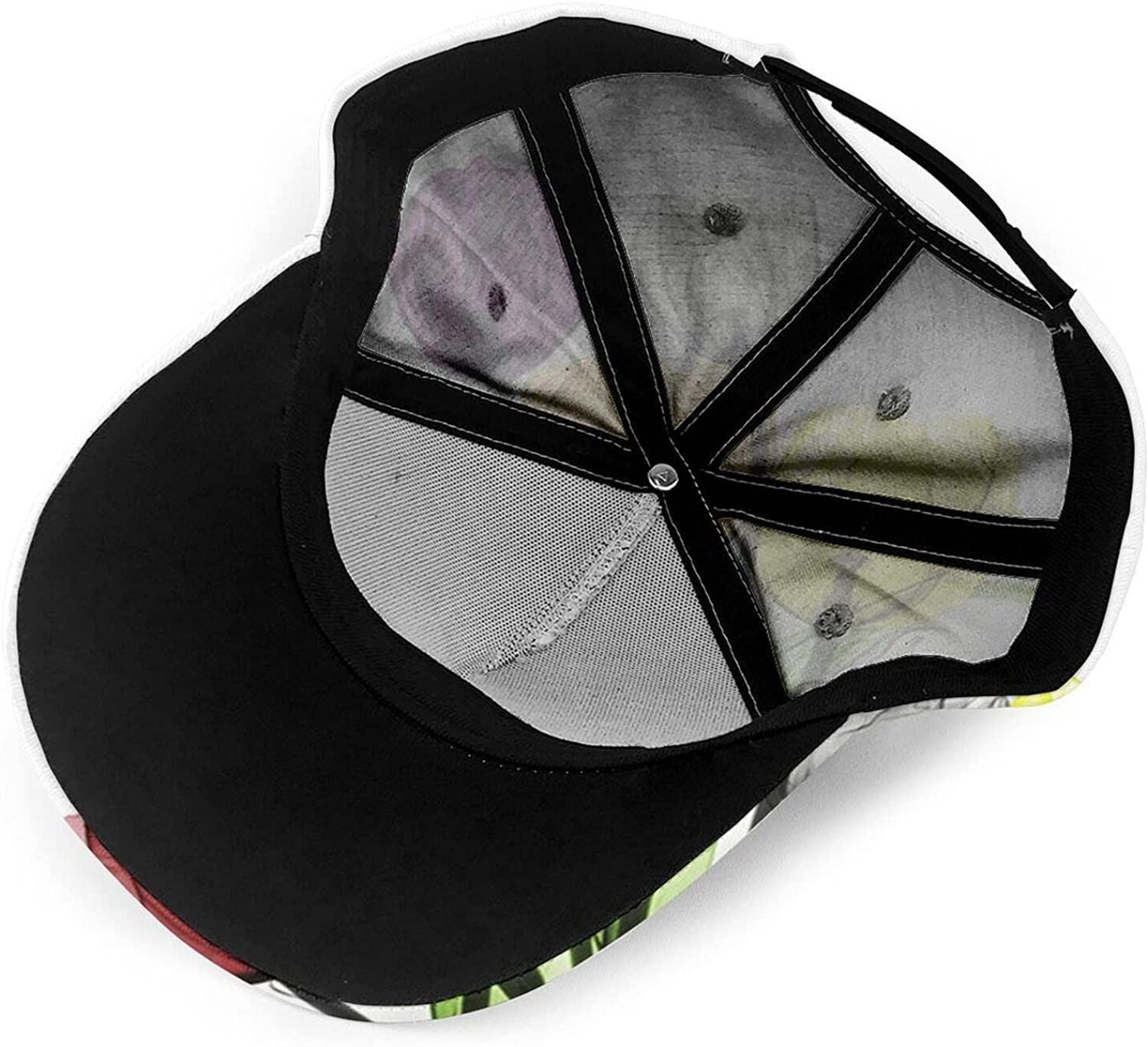 Tulip Print Casual Baseball 3D Cap Adjustable Twill Sports Dad Hats For Unisex