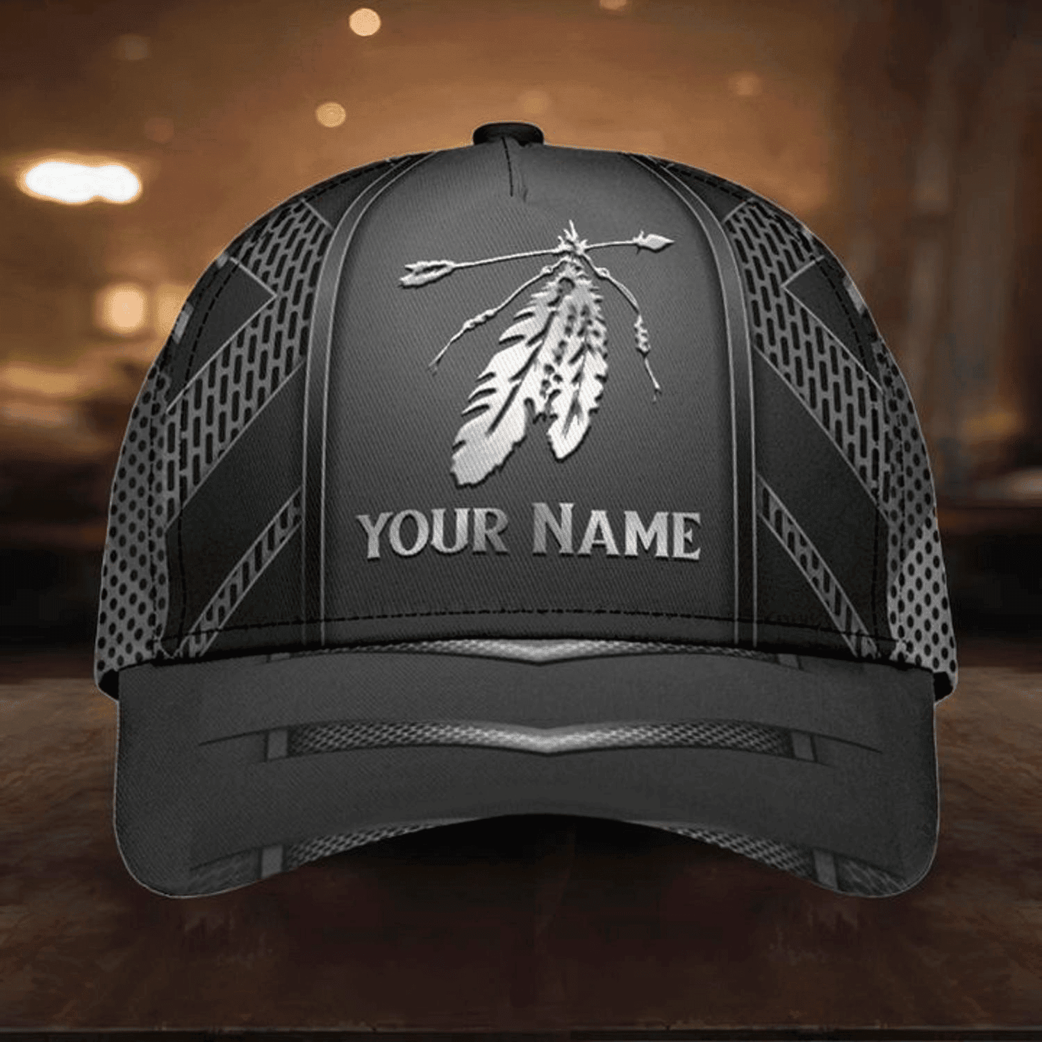 Personalized Custom Name Native Iron Cap