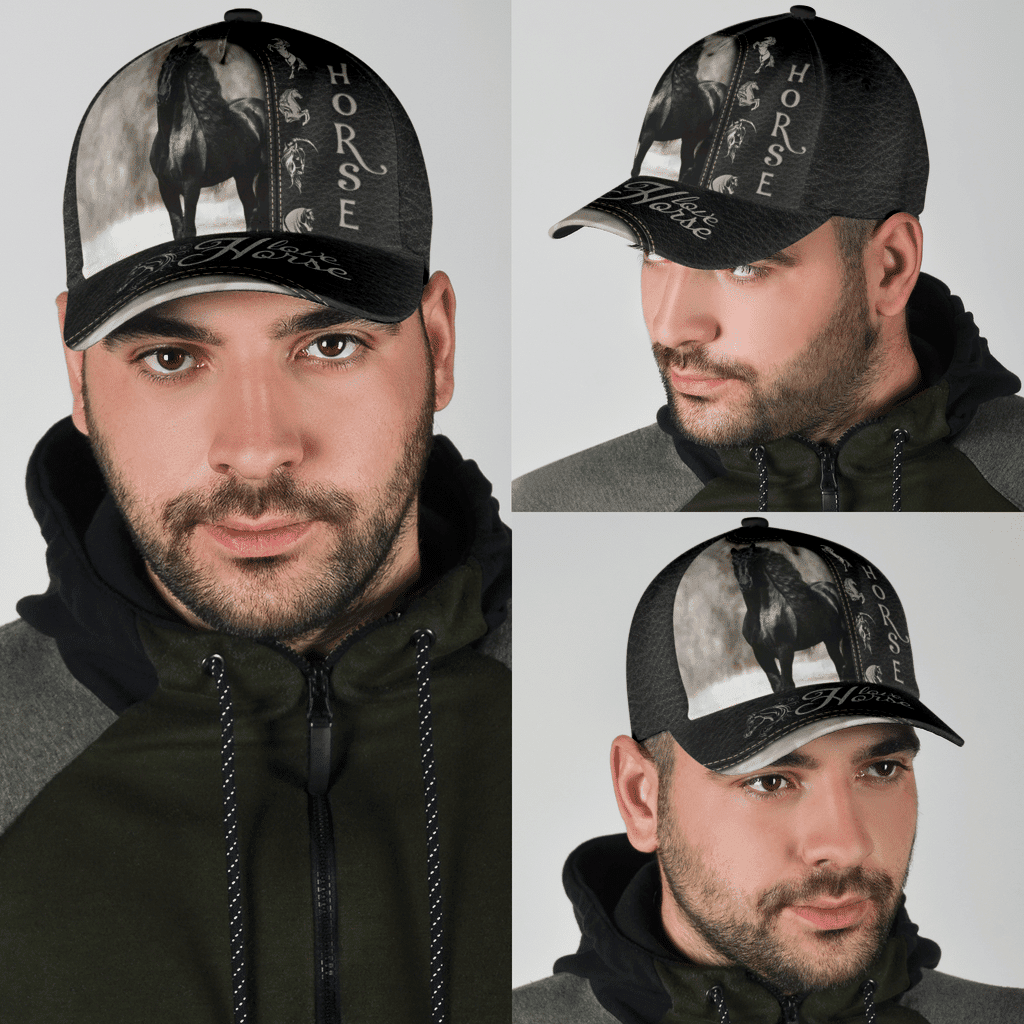 Personalized Custom Name Wild Horse Hat Classic Cap