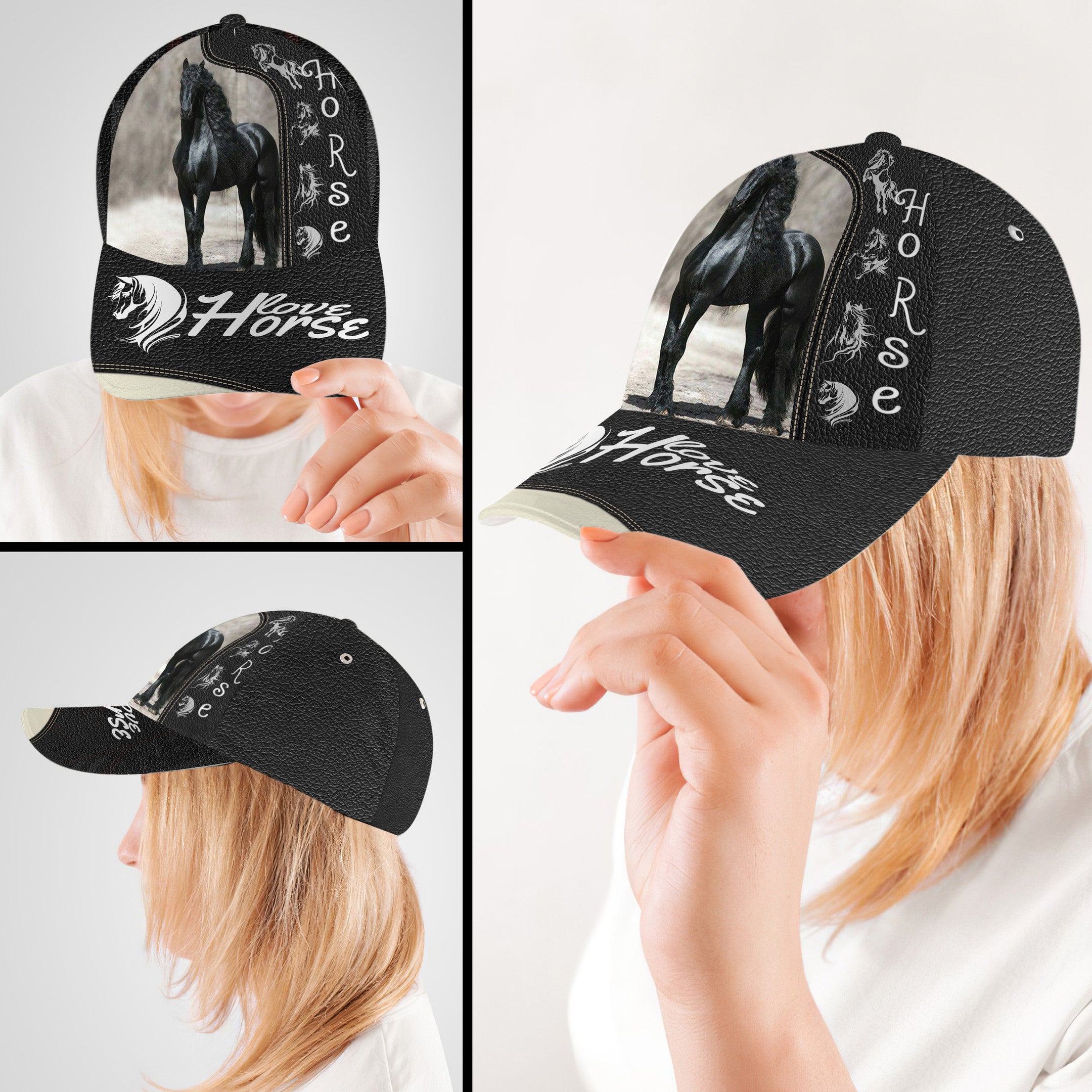 Personalized Custom Name Wild Horse Hat Classic Cap
