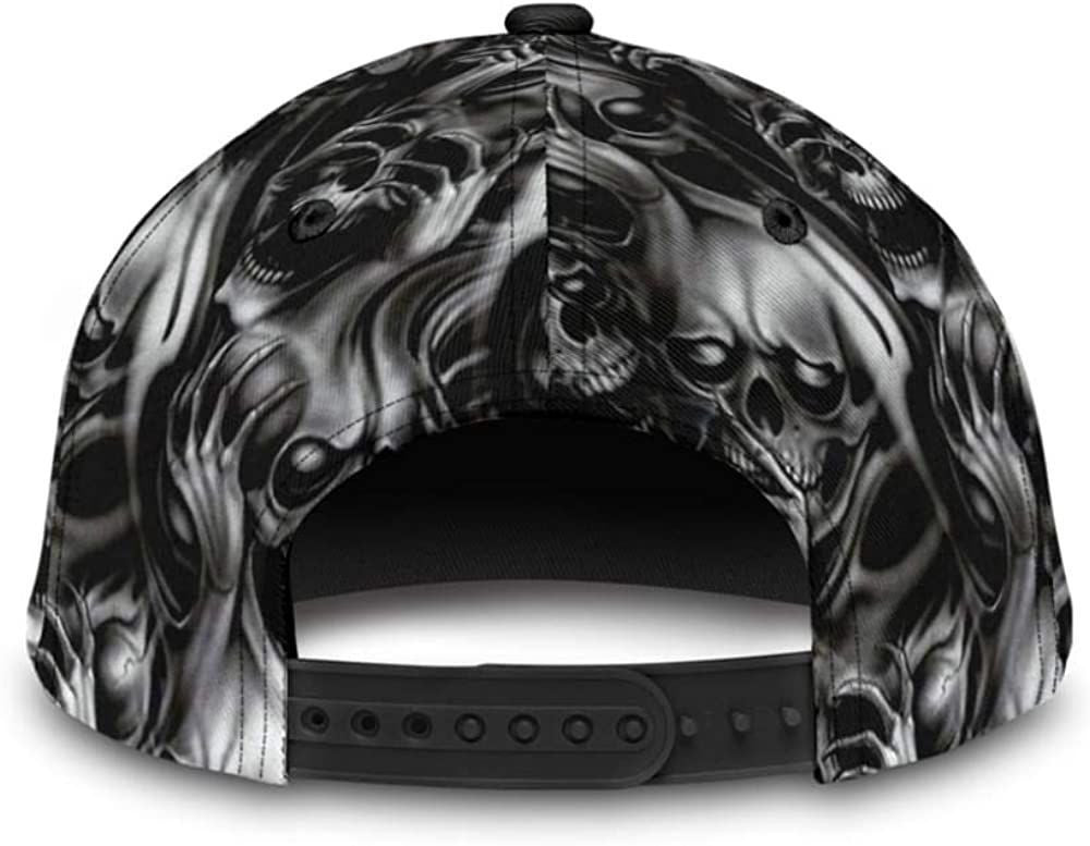 Skull Smoke Mystery Black1 3D Printed Unisex Hat Classic Cap, Snapback Cap, Baseball Cap