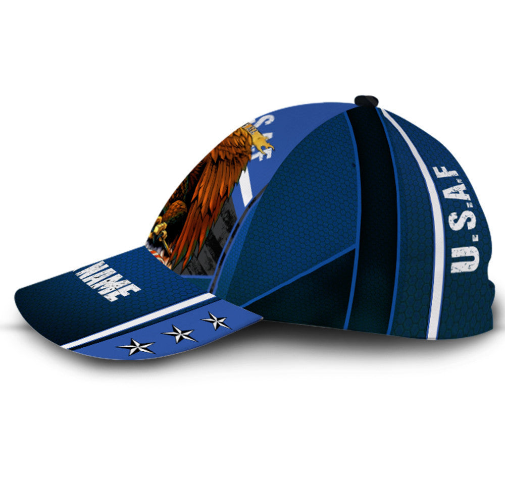 Personalized Custom Name Veteran American Flag Hat Proud Us Military Us Air Force All Gave Some Some Gave All Hat Classic Cap