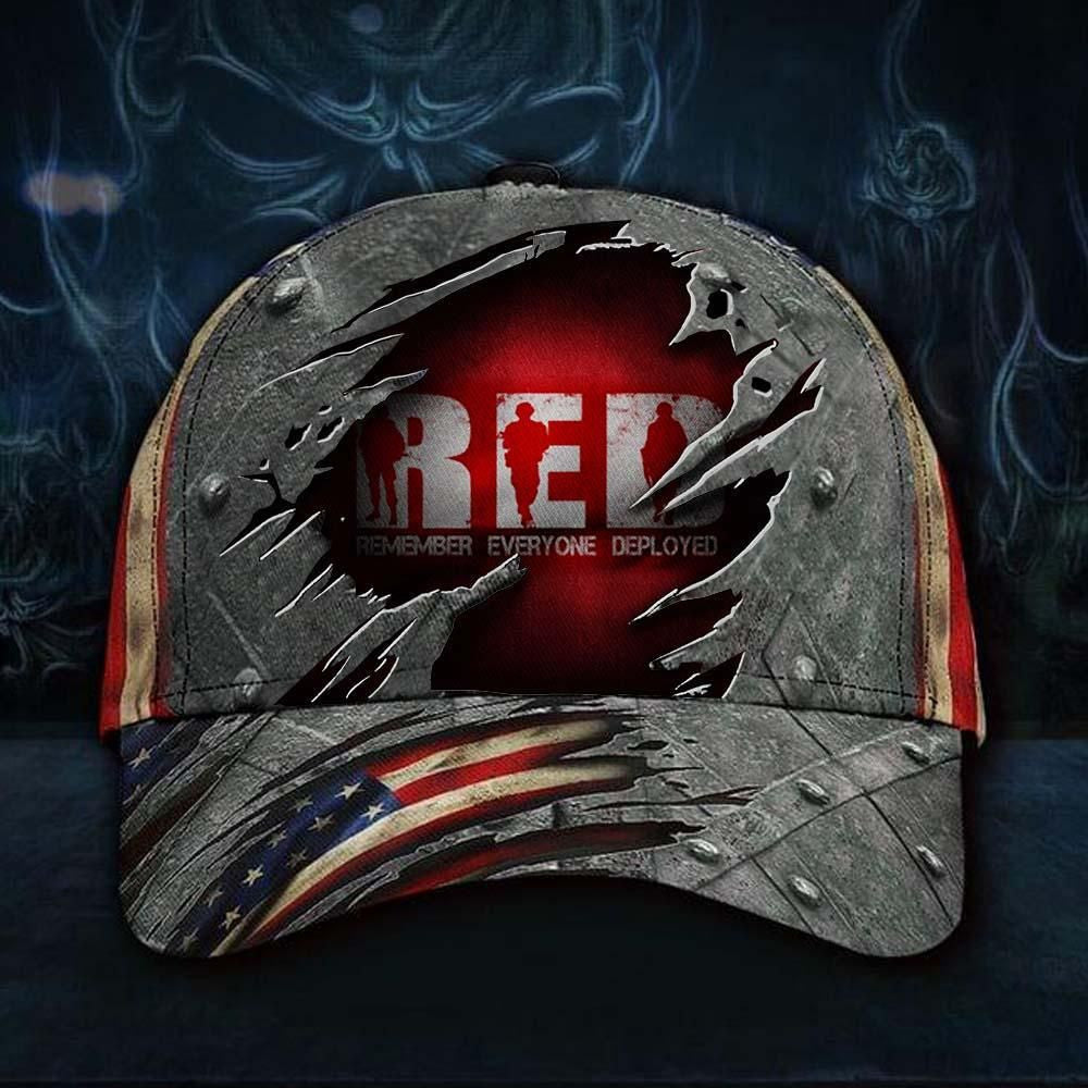 Military Hat Remember Everyone Deployed Cap 3D Military Men Hat