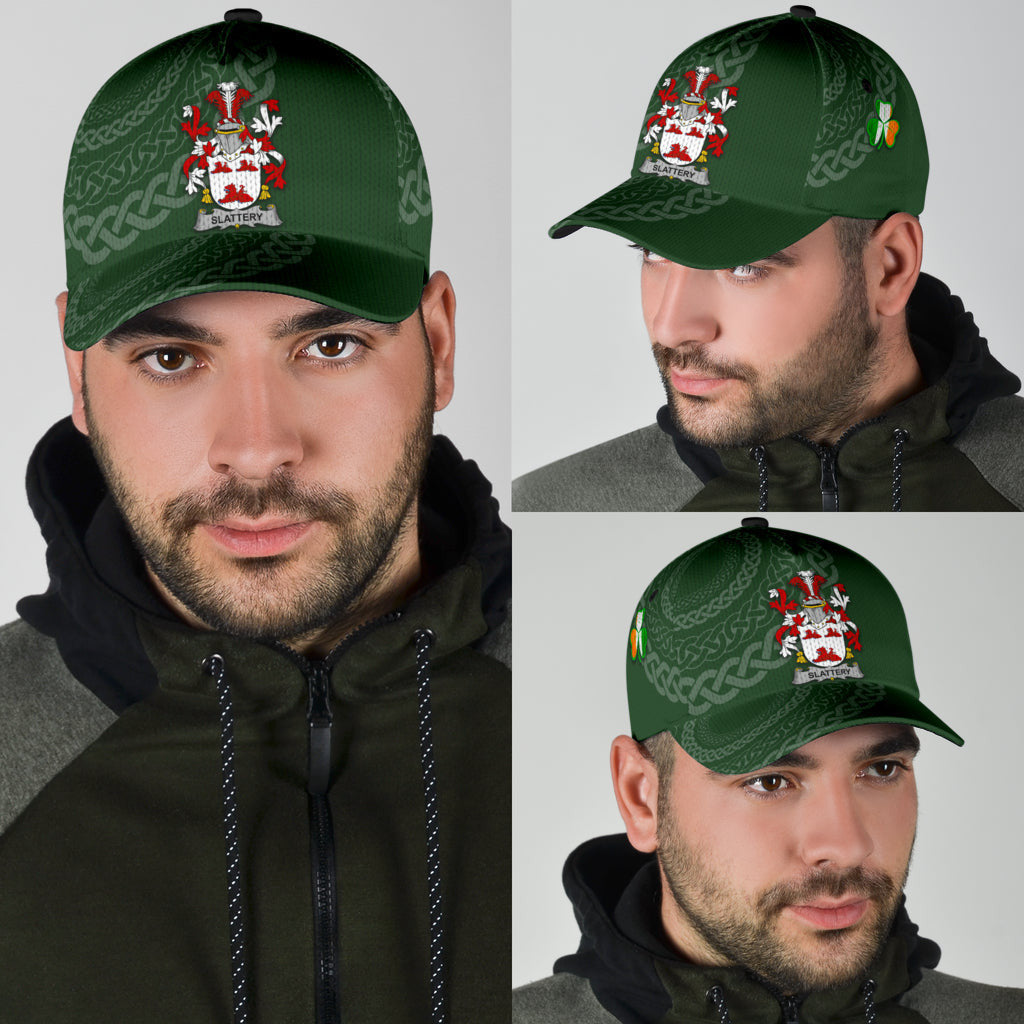Slattery Coat Of Arms - Irish Family Crest St Patrick'S Day Hat Classic Cap