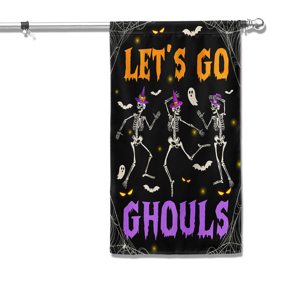 Halloween Dancing Skeleton Flag Let S Go Ghouls - Liberish