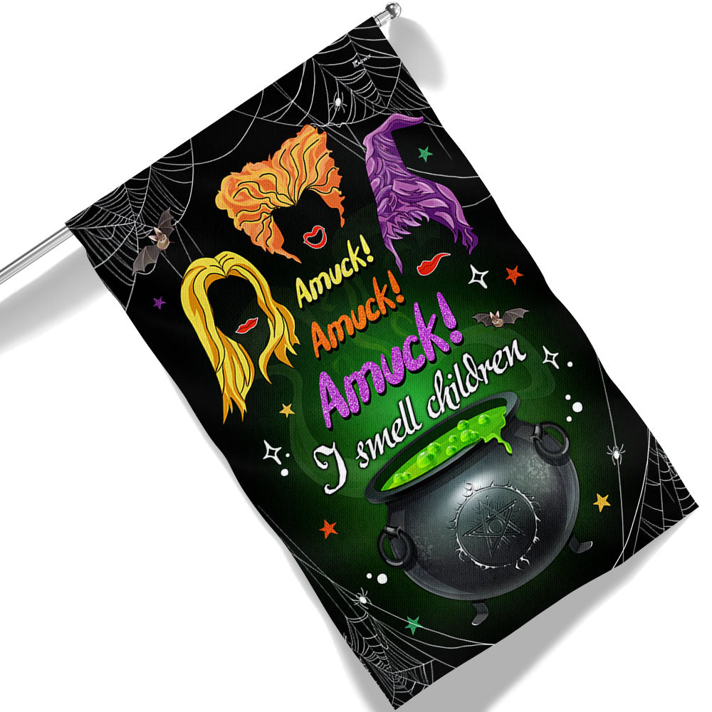 Halloween Flag Amuck I Smell Children - Liberish