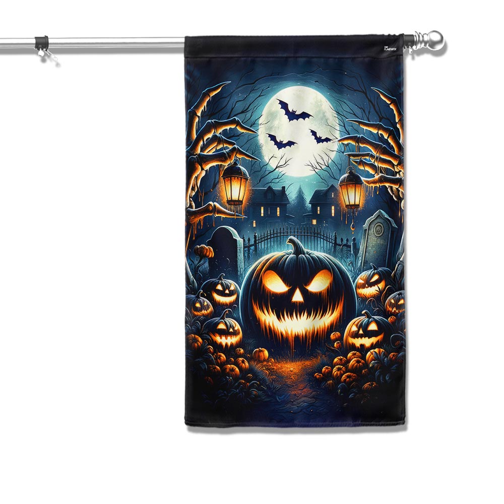 Halloween Jack O Lantern Spooky Flag - Liberish