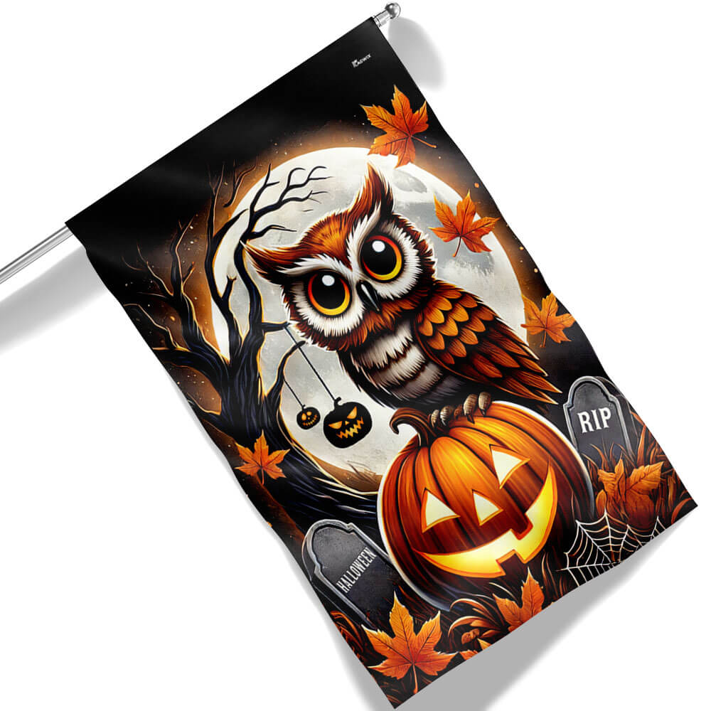 Halloween Owl Flag - Liberish